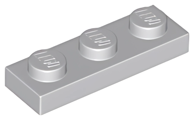 Деталь LEGO Plate 1 x 3 3623 Light Bluish Gray U
