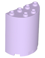 Cylinder Half 2 x 4 x 4, 6259 Lavender U
