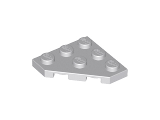 Wedge, Plate 3 x 3 Cut Corner, 2450 Light Bluish Gray N