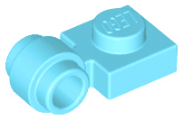Plate, Modified 1 x 1 with Light Attachment - Thick Ring, 4081b Medium Azure N