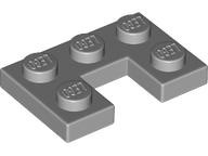 Plate, Modified 2 x 3 with 1 x 1 Cutout, 73831 Light Bluish Gray N