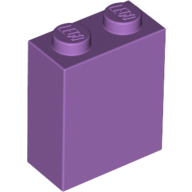 Деталь Lego Brick 1 x 2 x 2 with Inside Stud Holder 3245c Medium Lavender U