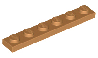 Plate 1 x 6, 3666 Medium Nougat U