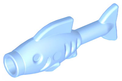 Деталь LEGO Lego Рыба Fish 64648 Bright Light Blue N