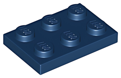 Деталь LEGO Plate 2 x 3 3021 (03021) Dark Blue U