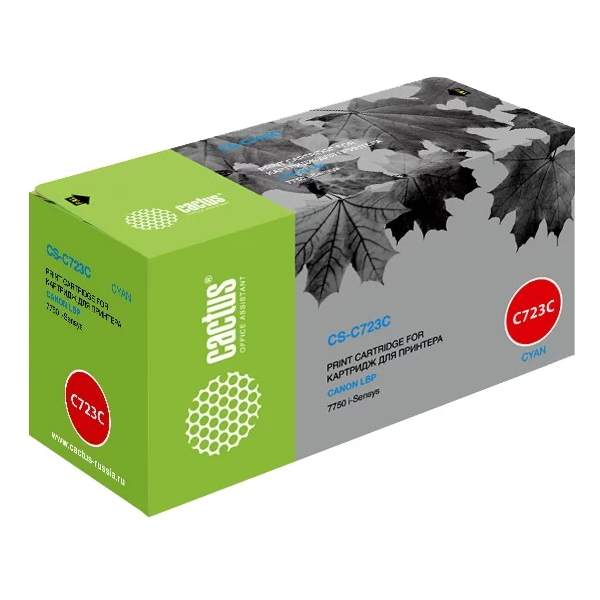 Картридж Cactus для принтеров Canon Cartridge 723 LBP7750Cdn Cyan Голубой