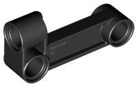 Technic, Pin Connector Perpendicular 2 x 4 Bent, 11455 Black U