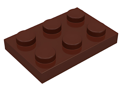 Деталь LEGO Plate 2 x 3 3021 (03021) Reddish Brown U