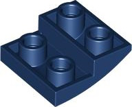 Slope, Curved 2 x 2 x 2/3 Inverted, 32803 Dark Blue U