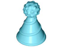Minifigure, Hat with Small Pin, Party Hat, 24131 Medium Azure U