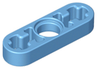 Technic, Liftarm Thin 1 x 3 - Axle Holes, 6632 Medium Blue N