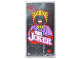Glass for Window 1 x 4 x 6 with 2 Red Stars, Joker Figure and 'THE JOKER' on Silver Mirrored Background Pattern (Sticker) - Set 76035, 57895pb035  