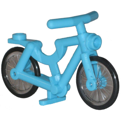 Bicycle with Trans-Clear Wheels and Black Tires (4719 / 4720 / 2807), 4719c01 Medium Azure U