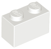 Brick 1 x 2, 3004 White N