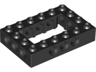 Technic, Brick 4 x 6 Open Center, 32531 Black U