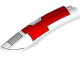 Wedge 10 x 2 x 2 Left with SW The Crimson Firehawk Red and Light Bluish Gray Hull Plates with Black Outlines Pattern, 77180pb02  