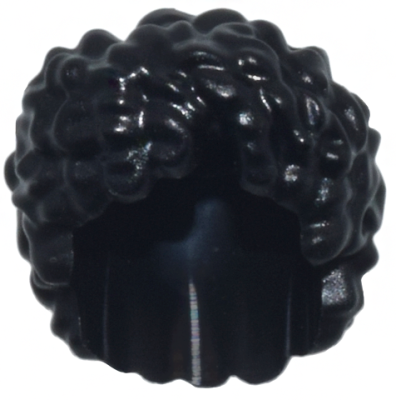 Minifigure, Hair Curly, Bushy, Hole on Top, 5108 Black U