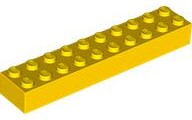 Brick 2 x 10, 3006 Yellow N