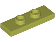 Plate, Modified 1 x 3 with 2 Studs (Double Jumper), 34103 Olive Green U
