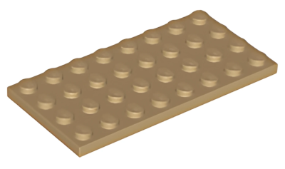Деталь LEGO Plate 4 x 8 3035 Dark Tan U