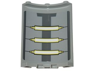 Cylinder Quarter 4 x 4 x 6 with SW Naboo Reactor Shaft Pattern on Inside (Sticker) - Set 75169, 30562pb049