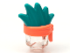 Minifigure, Hair Headband with Dark Turquoise Spike Mohawk Pattern, 72245pb01  