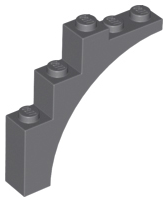 Arch 1 x 5 x 4 - Continuous Bow, 2339 Dark Bluish Gray U