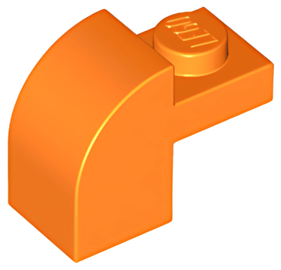 Деталь LEGO Lego Slope, Curved 2 x 1 x 1 1/3 with Recessed Stud 6091 (32807) Orange U