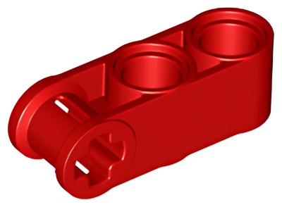 Деталь LEGO Technic, Axle and Pin Connector Perpendicular 3L with 2 Pin Holes 42003 Red U
