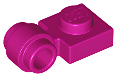 Деталь LEGO Plate, Modified 1 x 1 with Light Attachment - Thick Ring 4081b (41632) Magenta U
