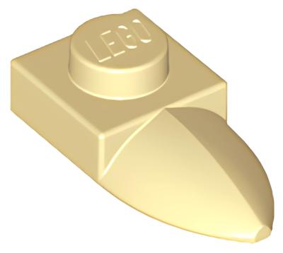 Деталь LEGO Plate, Modified 1 x 1 with Tooth Horizontal 49668 (35162, 49673) Tan U 