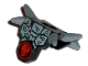 Minifigure Armor Breastplate with Shoulder Spikes Dark Bluish Gray and Red Cracked Skull in Circle Pattern, 93056pb01  