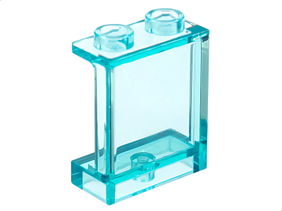 Деталь LEGO  Lego Panel 1 x 2 x 2 with Side Supports - Hollow Studs 87552 (35378, 94638) Trans-Light Blue U