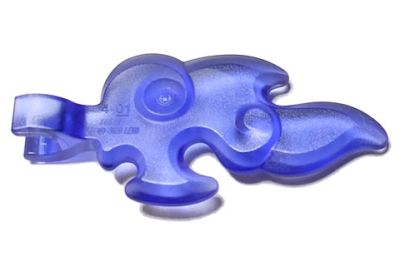 Wave Rounded Straight Small with Clip End (Flame), 80519 Trans-Purple U