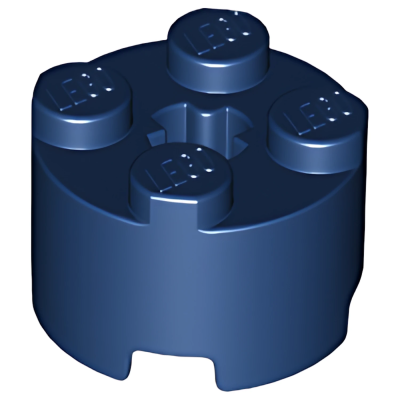 Деталь LEGO Brick, Round 2 x 2 with Axle Hole 3941 (6116, 6143, 39223) Dark Blue U