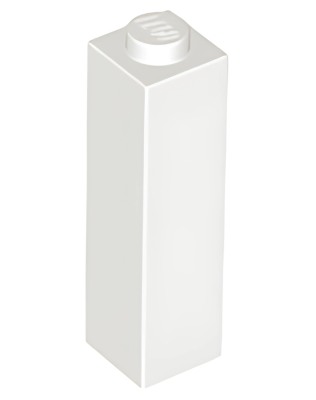 Деталь Lego Кубик Brick 1 x 1 x 3 14716 White N