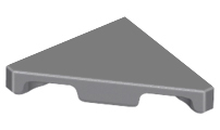 Tile, Modified 2 x 2 Triangular, 35787 Dark Bluish Gray U