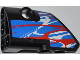 Technic, Panel Fairing # 1 Small Smooth Short, Side A with Red and White Swirls on Blue Pattern (Sticker) - Set 42010, 87080pb005  