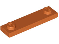 Plate, Modified 1 x 4 with 2 Studs with Groove, 41740 Dark Orange N