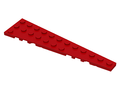 Деталь LEGO  Wedge, Plate 12 x 3 Right 47398 Red U