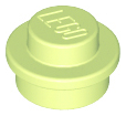 Plate, Round 1 x 1, 4073 Yellowish Green U