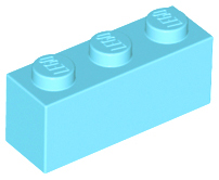 Brick 1 x 3, 3622 Medium Azure N