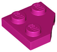 Wedge, Plate 2 x 2 Cut Corner, 26601 Magenta U