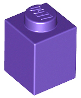 Brick 1 x 1, 3005 Dark Purple N