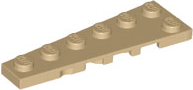 Wedge, Plate 6 x 2 Left, 78443 Dark Tan N
