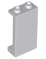 Panel 1 x 2 x 3 with Side Supports - Hollow Studs, 87544 Light Bluish Gray N