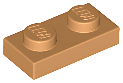 Деталь LEGO Plate 1 x 2 3023 Medium Nougat N