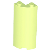 Cylinder Quarter 2 x 2 x 5 with 1 x 1 Cutout, 30987
