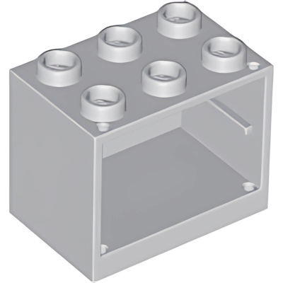 Деталь LEGO Контейнер Lego Container, Cupboard 2 x 3 x 2 (Undetermined Type) 4532 (92410) Light Bluish Gray N