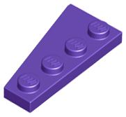 Wedge, Plate 4 x 2 Right, 41769 Dark Purple U